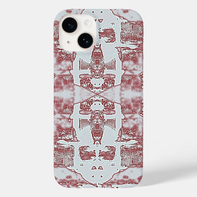 Red And White Squares Pattern  Case-Mate iPhone Case (Back)