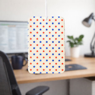 Red and White Star Patriotic Pattern Air Freshener
