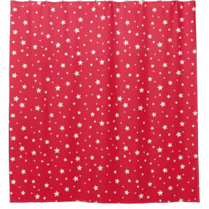 Red and White Stars Celestial Sky