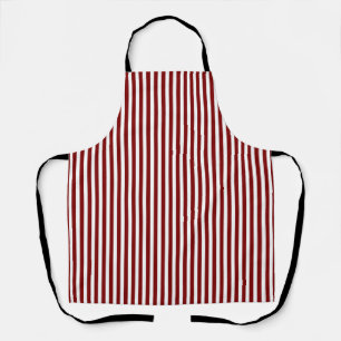 Red and White Stripe Allover Apron