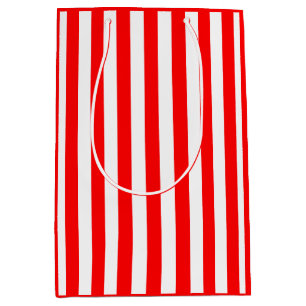 Red and White Stripe Medium Gift Bag