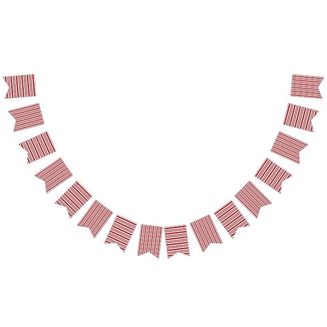 Red and White Striped Bunting Bunting Flags (All)