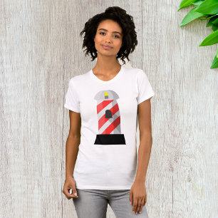 Red and White Striped Lighthouse T-Shirt