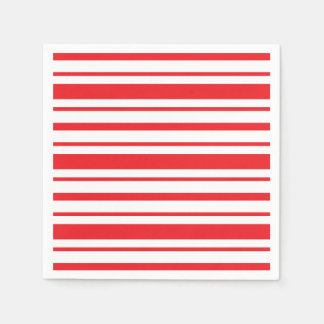 Red and White Striped Napkin