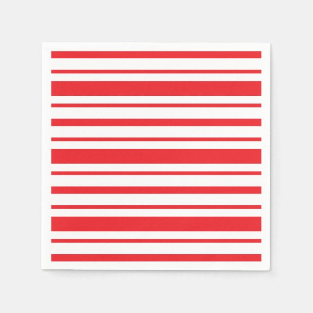 Red and White Striped Napkin (Front)