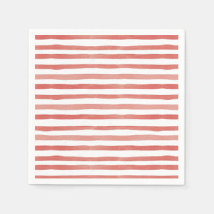 Red and White Striped Pirate Birthday Napkin
