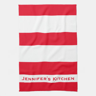Red and White Striped Stripe Kitchen Towels Towel