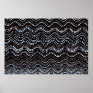Red and white striped textile poster