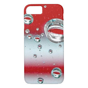 red and white striped water droplet reflection Case-Mate iPhone case