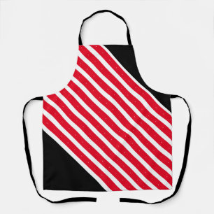 Red and white stripes apron