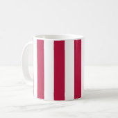 Red and White Stripes Coffee Mug (Front Left)