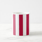 Red and White Stripes Coffee Mug (Center)