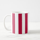 Red and White Stripes Coffee Mug (Left)
