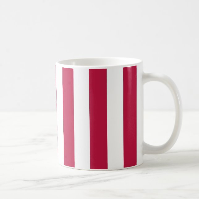 Red and White Stripes Coffee Mug (Right)