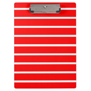 Red and White Stripes Design Clipboard