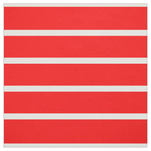Red and White Stripes Design Fabric