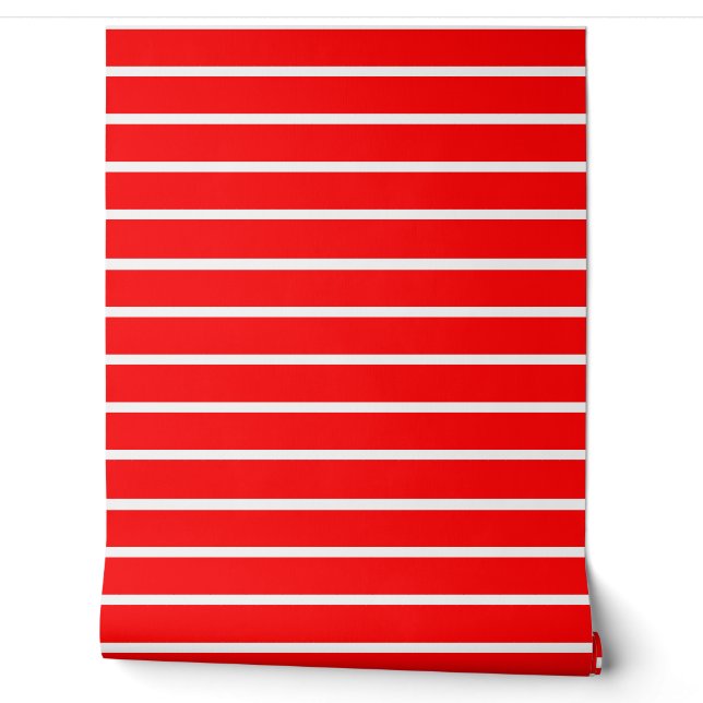 Red and White Stripes Design Wallpaper (Unrolling)