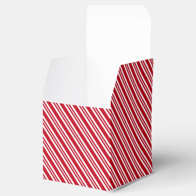 Red and White Stripes Favor Box (Opened)