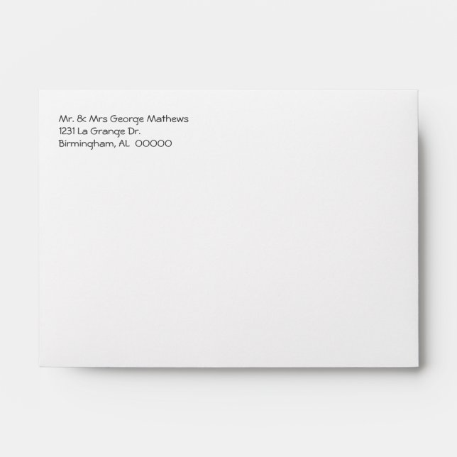 Red and White Stripes Invitation Envelope (Front)