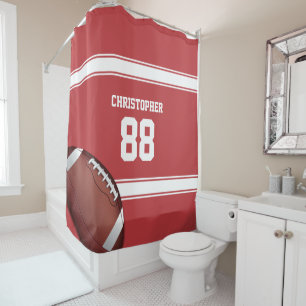 Red and White Stripes Jersey Football