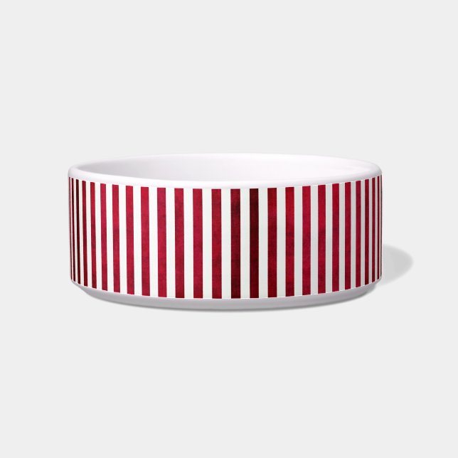 Red and White Stripes on Fabric Texture by STaylor Bowl (Right)