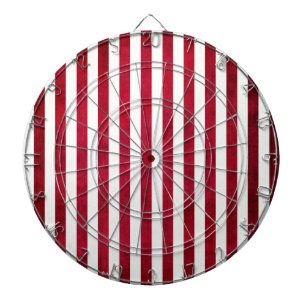 Red and White Stripes on Fabric Texture by STaylor Dartboard