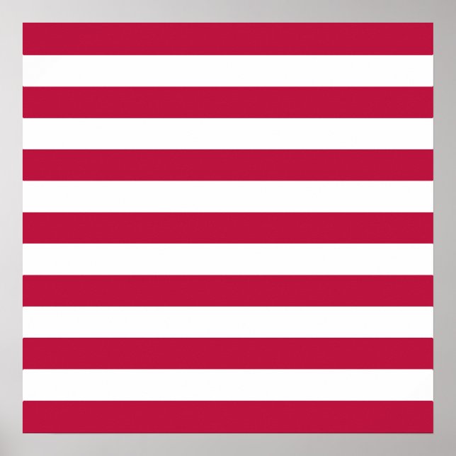 Red and White Stripes Poster (Front)