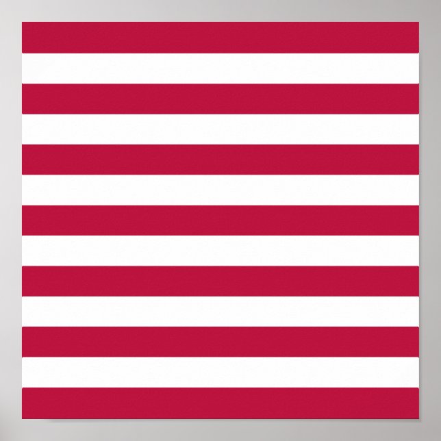 Red and White Stripes Poster (Front)