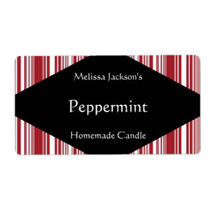 Red and White Stripes Soap or Candle Label