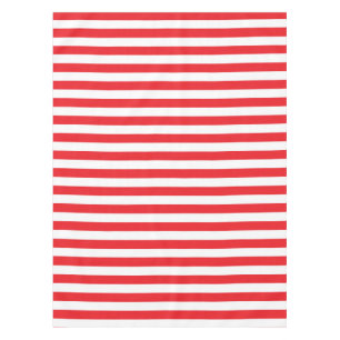 Red and White Stripes Tablecloth