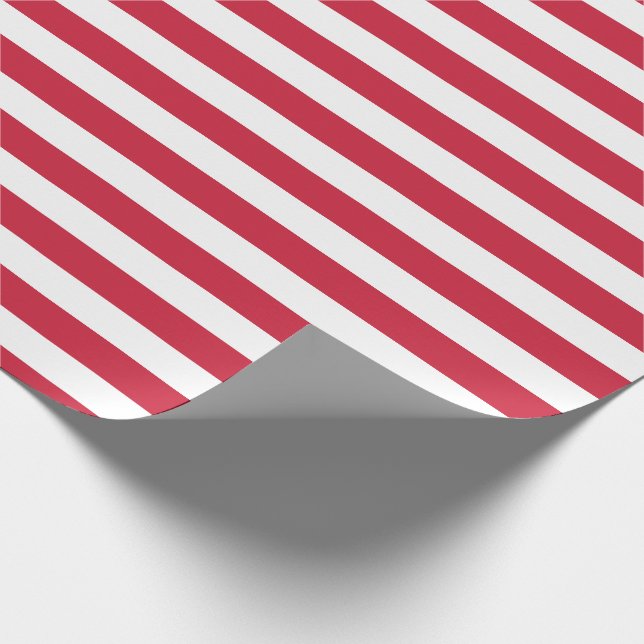 Red and White Stripes Wrapping Paper (Corner)