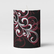 Red and White Swirls