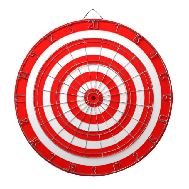 Red and White Target Dartboard (Front)