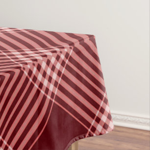 Red And White Tartan Plaid Tablecloth