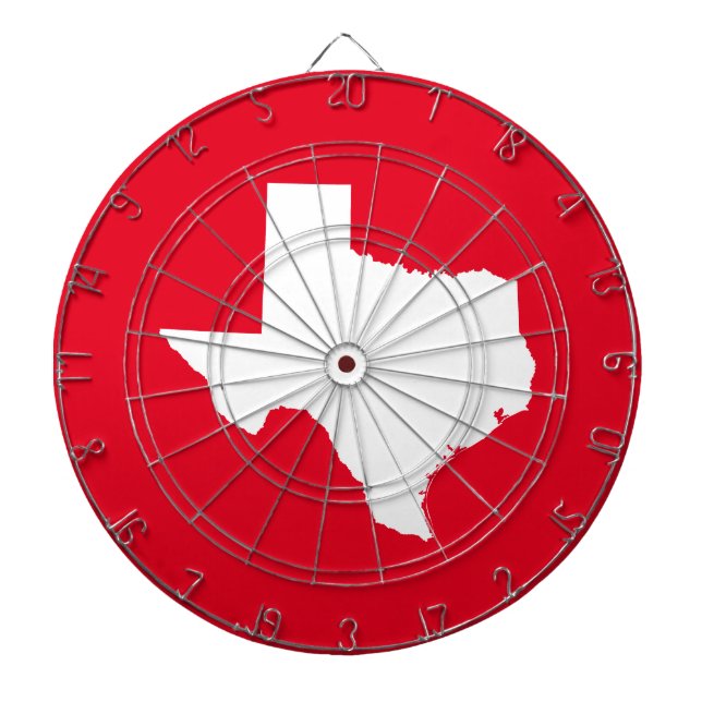 Red and White Texas Dartboard (Front)