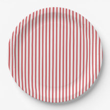 Red and White Thin Stripe