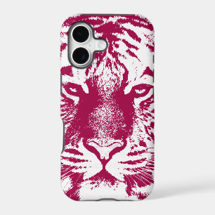 Red and White Tiger Face