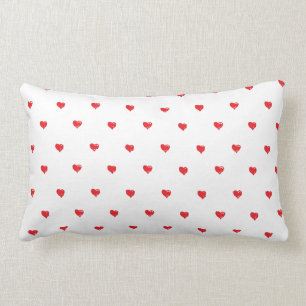 Red and white Tiny Heart Pillow