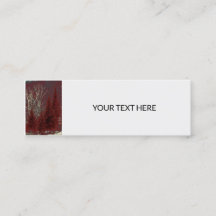 Red and White Trees Mini Tags Business Cards