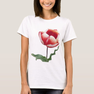 Red and White Tulip Bella Canvas T-Shirt