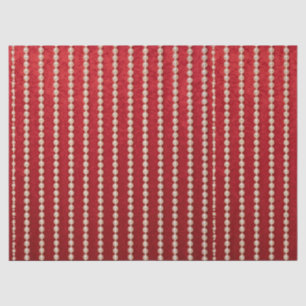 Red and White Velvet-Look Pearl Tissue Paper