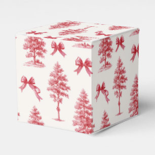Red and White Vintage Christmas Gift  Favor Box