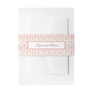 Red and White Watercolor Belly Band Invitation Belly Band