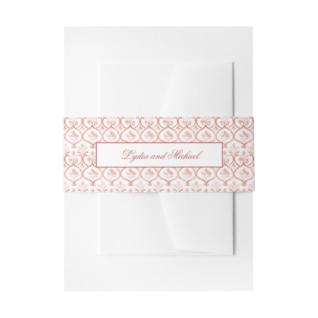 Red and White Watercolor Belly Band Invitation Belly Band (Front Example)