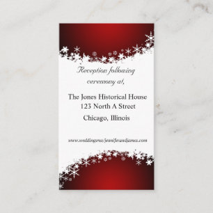 Red and White Wedding enclosure cards