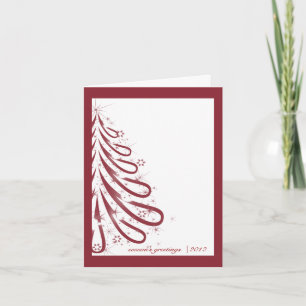 Red and White Winter Business Christmas Card