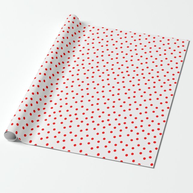Red And White Wrapping Paper (Unrolled)