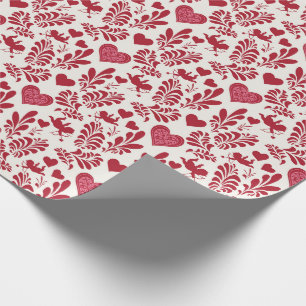 red and white wrapping paper for lovers gifts