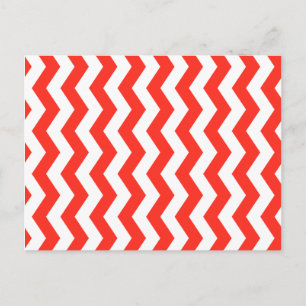 Red and White Zig Zag Postcard