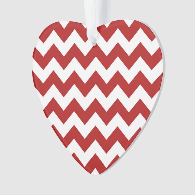 Red and White Zigzag Ornament (Front)